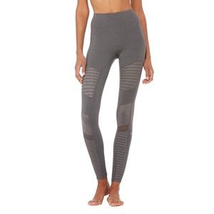 Alo Yoga High Waist Moto Legging Stormy Heather XS